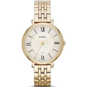 Fossil Women’s Quartz Gold Stainless Steel Champagne Dial 36mm Watch ES3434