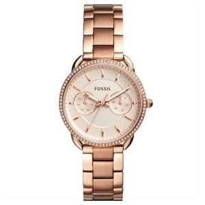 Fossil Women’s Quartz Rose Gold Stainless Steel Rose Gold Dial 35mm Watch ES4264