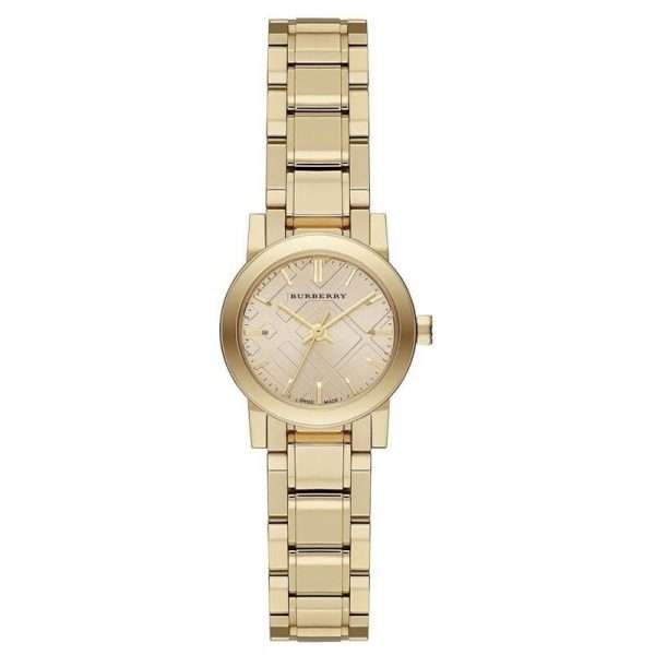 Burberry Women’s Quartz Gold Stainless Steel Champagne Dial 26mm Watch BU9227