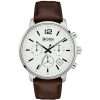 Hugo Boss Men’s Quartz Brown Leather Strap Off-White Dial 42mm Watch 1513609