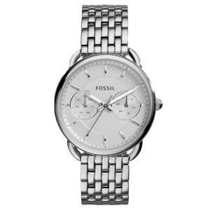 Fossil Women’s Quartz Silver Stainless Steel White Dial 34mm Watch ES3712
