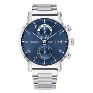 Tommy Hilfiger Men’s Quartz Silver Stainless Steel Blue Dial 44mm Watch 1710401