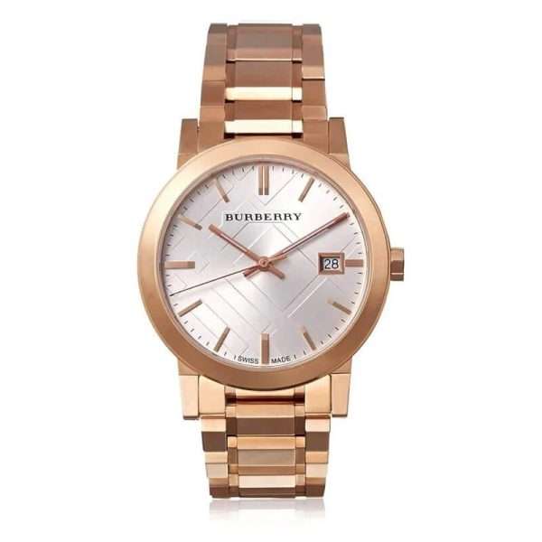 Burberry Men’s Quartz Gold Stainless Steel Silver Dial 38mm Watch BU9004