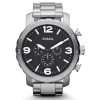 Fossil Men’s Quartz Silver Stainless Steel Black Dial 50mm Watch JR1353 UAE DUBAI AJMAN SHARJAH ABU DHABI RAS AL KHAIMA UMM UL QUWAIN ALAIN FUJAIRAH