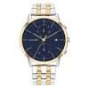 Tommy Hilfiger Men’s Quartz Two Tone Stainless Steel Blue Dial 44mm Watch 1710432