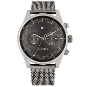 Tommy Hilfiger Men’s Quartz Silver Stainless Steel Grey Dial 44mm Watch 1710421