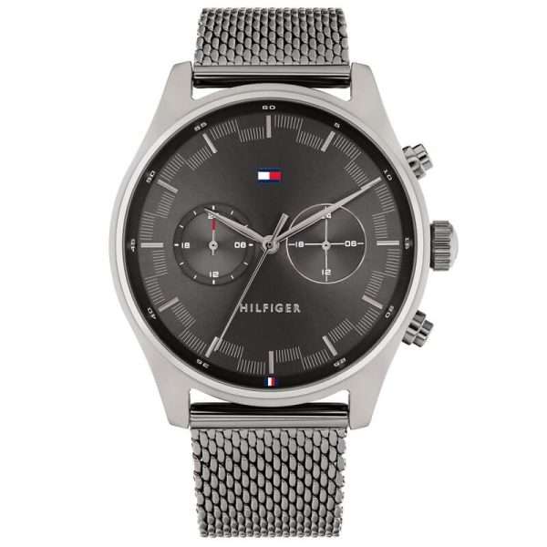 Tommy Hilfiger Men’s Quartz Silver Stainless Steel Grey Dial 44mm Watch 1710421