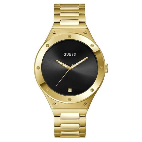 Guess Men’s Quartz Gold Stainless Steel Black Dial 44mm Watch GW0427G2 UAE DUBAI AJMAN SHARJAH ABU DHABI RAS AL KHAIMA UMM UL QUWAIN ALAIN FUJAIRAH