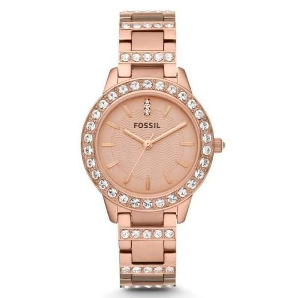 Fossil Women’s Quartz Rose Gold Stainless Steel Rose Gold Dial 34mm Watch ES3020