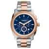 Fossil Men’s Quartz Two Tone Stainless Steel Blue Dial 36mm Watch FS5037