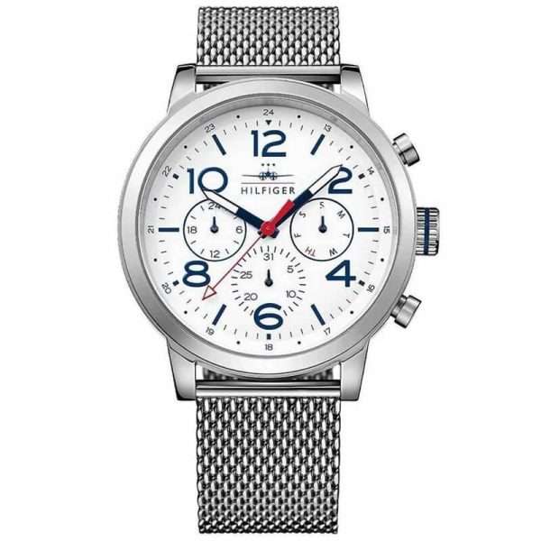 Tommy Hilfiger Men’s Quartz Stainless Steel White Dial 46mm Watch 1791233 UAE DUBAI AJMAN SHARJAH ABU DHABI RAS AL KHAIMA UMM UL QUWAIN ALAIN FUJAIRAH