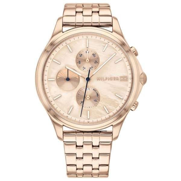 Tommy Hilfiger Women’s Quartz Rose Gold Stainless Steel Rose Gold Mother Of Pearl Dial 39mm Watch 1782120