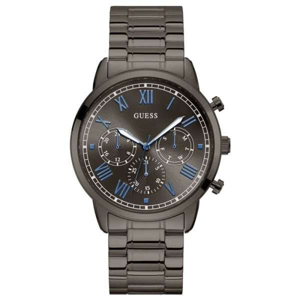 Guess Men’s Quartz Grey Stainless Steel Grey Dial 44mm Watch W1309G3 UAE DUBAI AJMAN SHARJAH ABU DHABI RAS AL KHAIMA UMM UL QUWAIN ALAIN FUJAIRAH