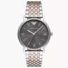 Emporio Armani Men’s Quartz Two Tone Stainless Steel Black Dial 41mm Watch AR11121