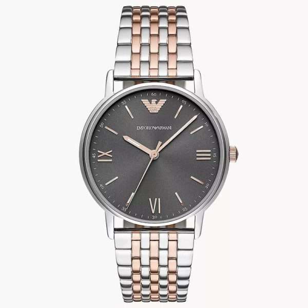 Emporio Armani Men’s Quartz Two Tone Stainless Steel Black Dial 41mm Watch AR11121