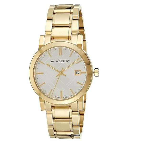 Burberry Men’s Quartz Gold Stainless Steel Silver Dial 38mm Watch BU9003