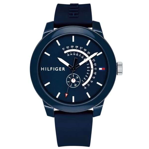 Tommy Hilfiger Men’s Quartz Blue Silicone Strap Blue Dial 44mm Watch 1791482 UAE DUBAI AJMAN SHARJAH ABU DHABI RAS AL KHAIMA UMM UL QUWAIN ALAIN FUJAIRAH