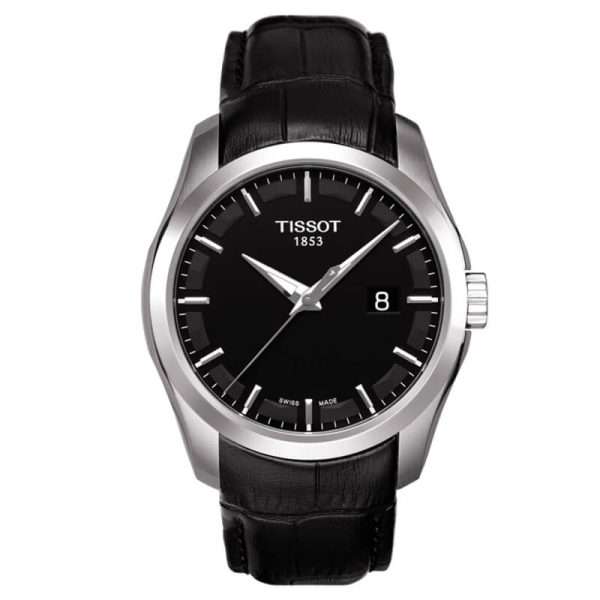 TISSOT Men’s Swiss Made Quartz Black Leather Strap Black Dial 39mm Watch T035.410.16.051.00 UAE DUBAI AJMAN SHARJAH ABU DHABI RAS AL KHAIMA UMM UL QUWAIN ALAIN FUJAIRAH