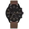 Tommy Hilfiger Men’s Quartz Brown Leather Strap Black Dial 44mm Watch 1791977