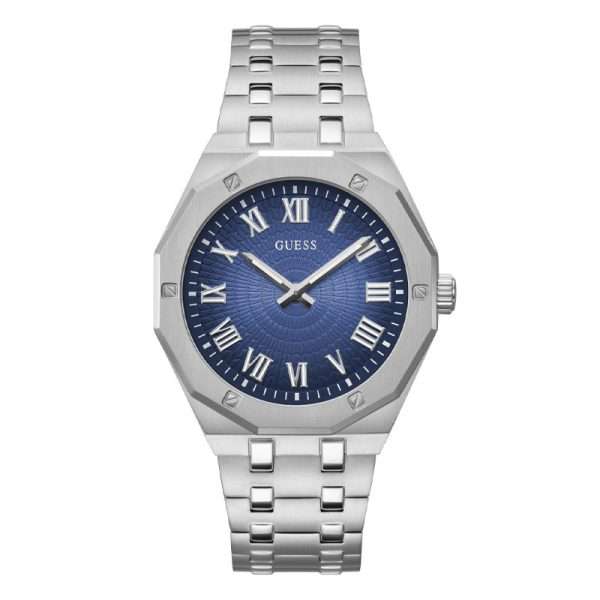 Guess Men’s Quartz Silver Stainless Steel Blue Dial 42mm Watch GW0575G4 UAE DUBAI AJMAN SHARJAH ABU DHABI RAS AL KHAIMA UMM UL QUWAIN ALAIN FUJAIRAH