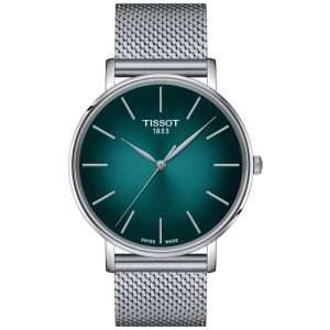 TISSOT Men’s Quartz Swiss-Made Silver Stainless Steel Green Dial 40mm Watch T143.410.11.091.00 UAE DUBAI AJMAN SHARJAH ABU DHABI RAS AL KHAIMA UMM UL QUWAIN ALAIN FUJAIRAH