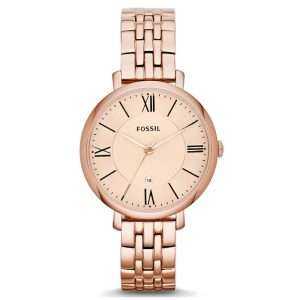 Fossil Women’s Quartz Rose Gold Stainless Steel Rose Gold Dial 36mm Watch ES3435