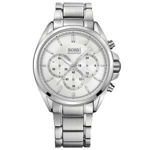 Hugo Boss Men’s Quartz Silver Stainless Steel Silver Dial 44mm Watch 1513039