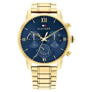 Tommy Hilfiger Men’s Quartz Gold Stainless Steel Blue Dial 44mm Watch 1791880