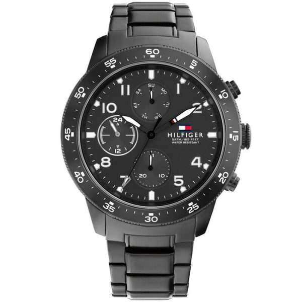 Tommy Hilfiger Men’s Quartz Black Stainless Steel Black Dial 44mm Watch 1791951