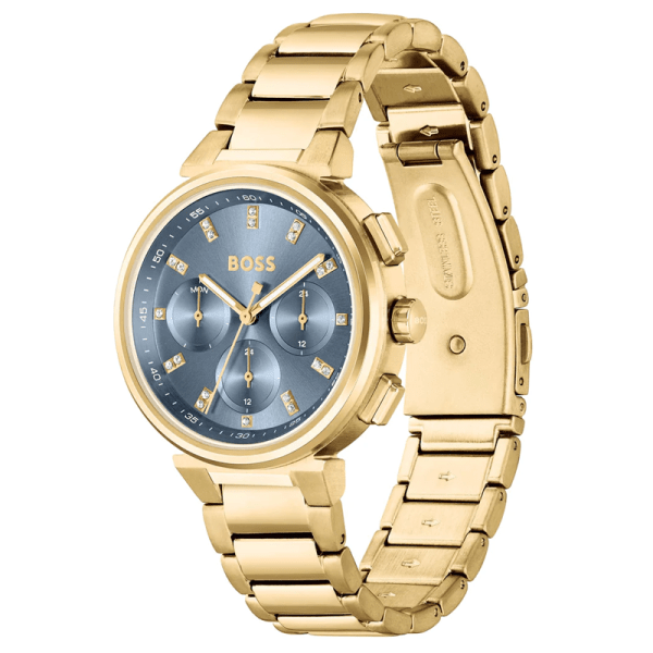 Hugo Boss Women’s Quartz Gold Stainless Steel Blue Dial 38mm Watch 1502677 UAE DUBAI AJMAN SHARJAH ABU DHABI RAS AL KHAIMA UMM UL QUWAIN ALAIN FUJAIRAH