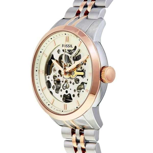 Fossil Men’s Automatic Two Tone Stainless Steel Beige Dial 40mm Watch ME3075