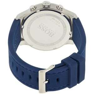 Hugo Boss Men’s Quartz Blue Silicone Strap Blue Dial 42mm Watch 1513526