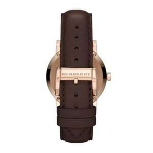 Burberry Men’s Quartz Brown Leather Strap Bronze Dial 38mm Watch BU9013