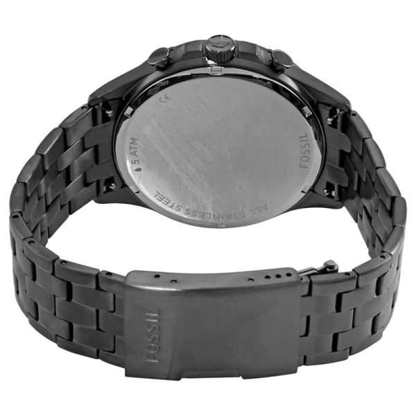 Fossil Men’s Quartz Grey Stainless Steel Black Dial 46mm Watch FS5606