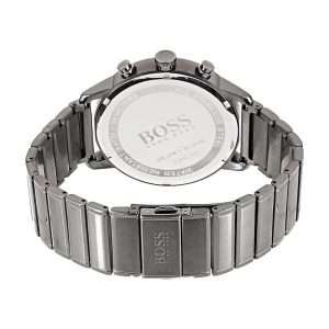 Hugo Boss Men’s Quartz Grey Stainless Steel Blue Dial 44mm Watch 1513574