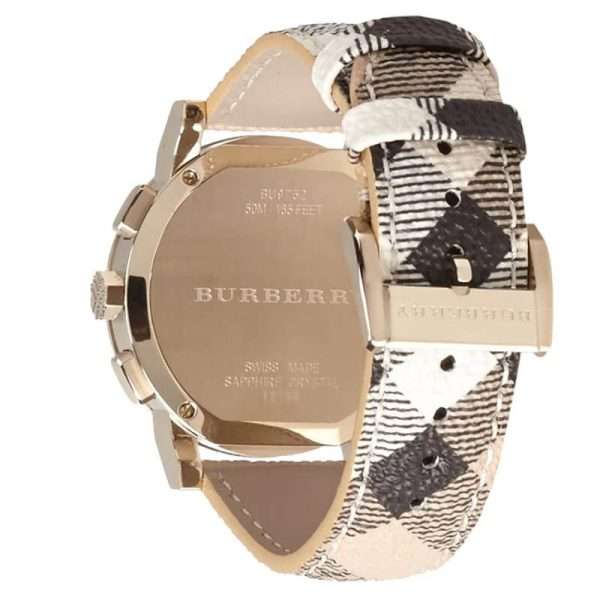 Burberry Unisex Multicolor Leather Strap White Dial 38mm Watch BU9752