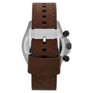 Fossil Men’s Quartz Brown Leather Strap White Dial 45mm Watch CH2886