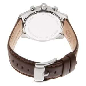 Fossil Men’s Quartz Brown Leather Strap Off White Dial 40mm Watch BQ1485