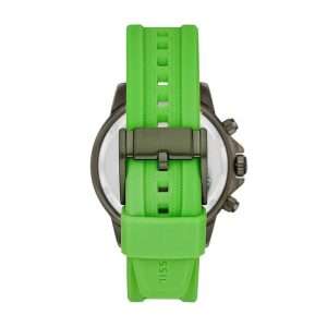 Fossil Men’s Quartz Green Silicone Strap Green Dial 45mm Watch BQ2501