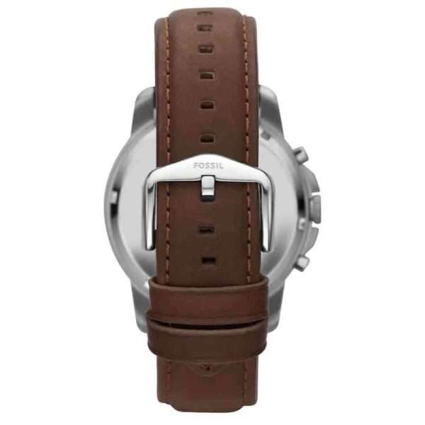 Fossil Men’s Quartz Brown Leather Strap Black Dial 44mm Watch FS4813