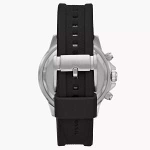 Fossil Men’s Quartz Black Silicone Strap Black Dial 45mm Watch BQ2494