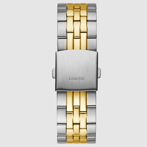 Guess Men’s Quartz Two-tone Stainless Steel Black Dial 44mm Watch W1107G6 UAE DUBAI AJMAN SHARJAH ABU DHABI RAS AL KHAIMA UMM UL QUWAIN ALAIN FUJAIRAH