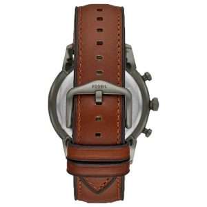Fossil Men’s Quartz Brown Leather Strap Grey Dial 44mm Watch FS5522