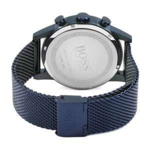 Hugo Boss Men’s Quartz Blue Stainless Steel Blue Dial 44mm Watch 1513538