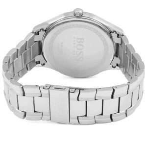 Hugo Boss Men’s Quartz Silver Stainless Steel Black Dial 43mm Watch 1513488