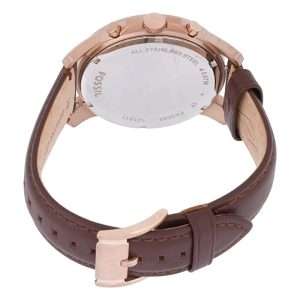 Fossil Men’s Quartz Brown Leather Strap Blue Dial 44mm Watch FS5068