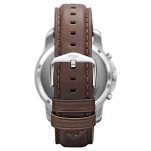 Fossil Men’s Quartz Brown Leather Strap Beige Dial 44mm Watch FS4735