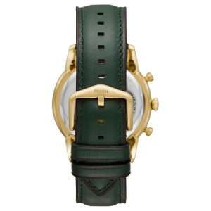 Fossil Men’s Quartz Green Leather Strap Green Dial 44mm Watch FS5599