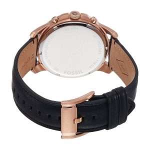 Fossil Men’s Quartz Black Leather Strap Grey Dial 44mm Watch FS5085