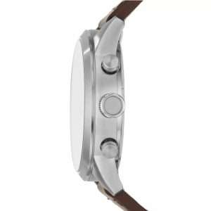Fossil Men’s Quartz Brown Leather Strap Green Dial 44mm Watch FS5166